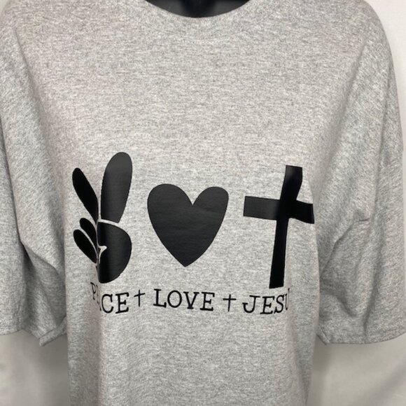 Elle Peace+Love+Jesus Short Sleeve Tee - Picture 4 of 6